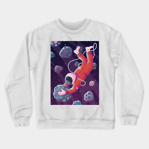 Asteroids Crewneck Sweatshirt by beesants